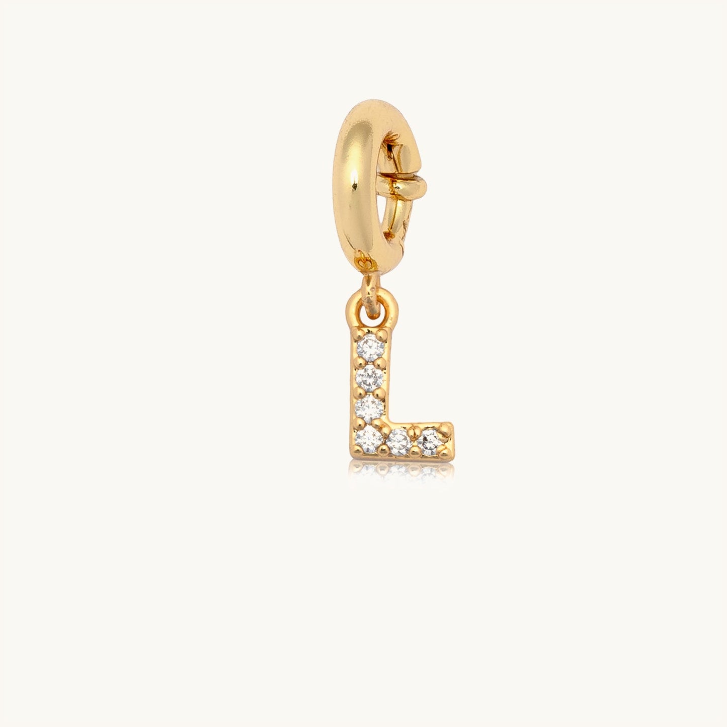 Custom CZ Letter L Charm