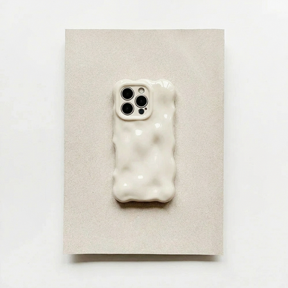 3D Bubble Phone Case - Cloud Dancer