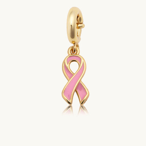 Custom Breast Cancer Ribbon Charm