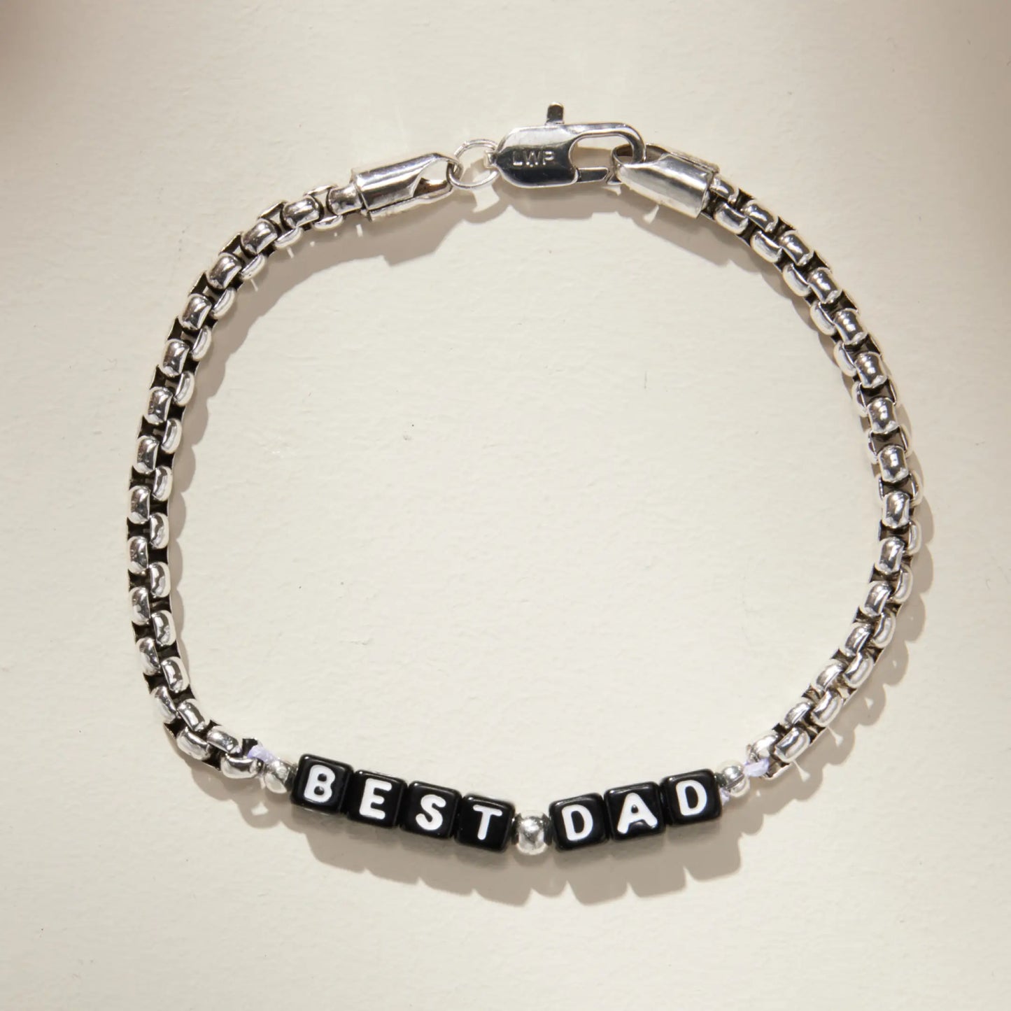 Best Dad Silver Antique Chain Bracelet