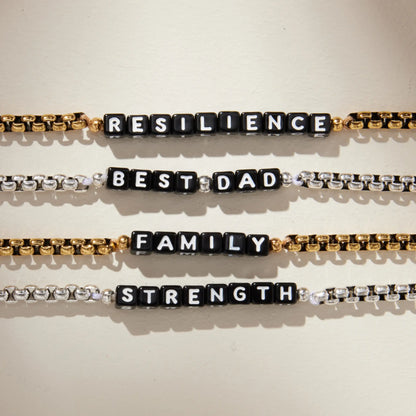 Family Gold Antique Chain Bracelet