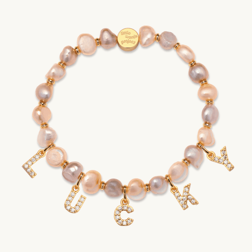 Dripping Words Pink Freshwater Pearl